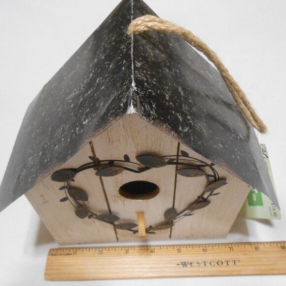 HOBBY LOBBY Other - NEW HOBBY LOBBY DECORATIVE HANGING BIRD HOUSE METAL ROOF w/ 2 OPENINGS SPRING 🦅